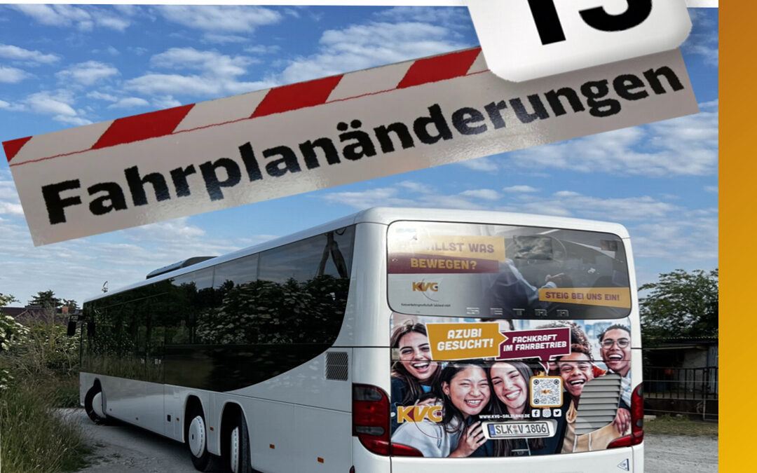 Fahrplanänderungen zum 13. Oktober 2025