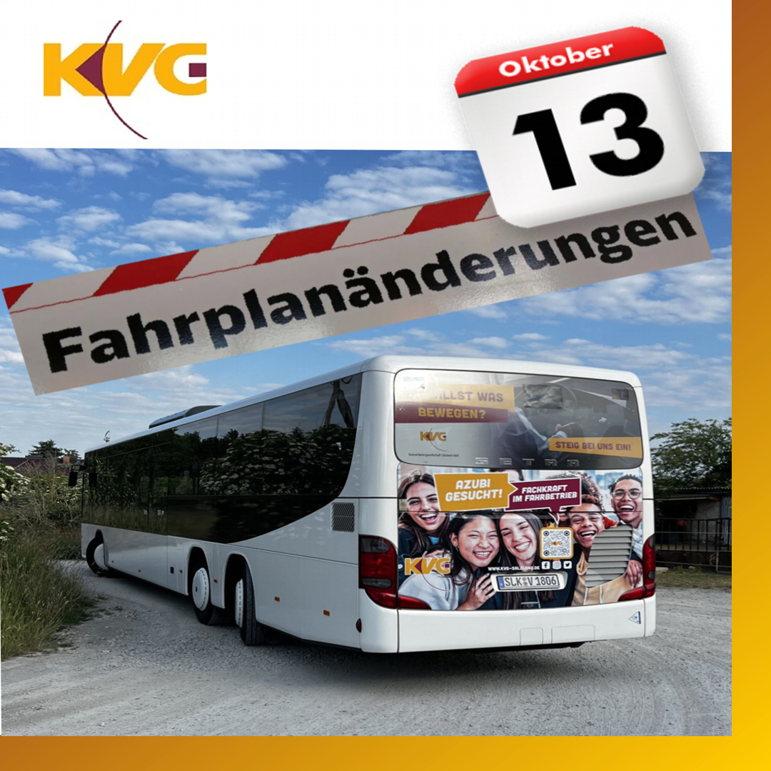 Fahrplanänderungen zum 13. Oktober 2025